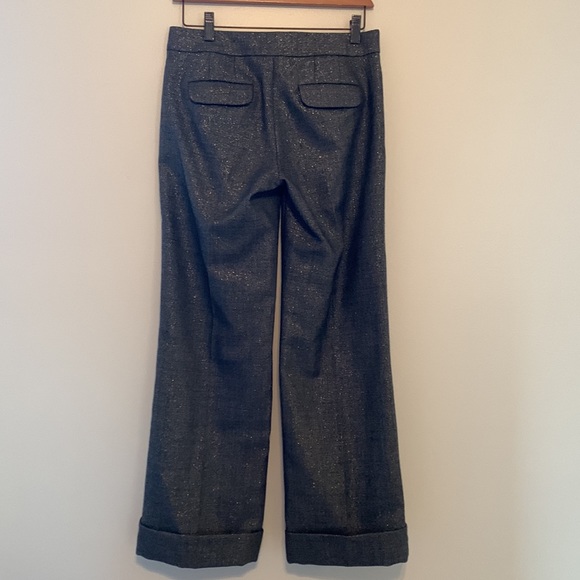 J. Crew Y2K Suit. Shimmer gold & Drk gray SZ 0. Purchased in NYC. 2007 winter. - Picture 5 of 10